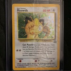 Meowth Card Rare Promo Halo still in packaging